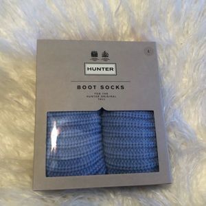 New Hunter Vivid Blue Half Cardigan Boot Socks
